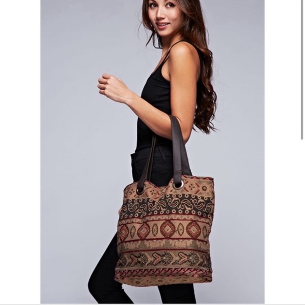 Multi Pattern Striped Tote Bag - image 2